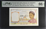 French Indochina 1 Piastre ND 1936 P 54 b Gem UNC PMG 66 EPQ