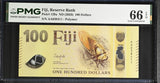 Fiji 100 Dollars ND 2026 P 129 a Gem UNC PMG 66 EPQ