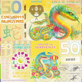 Kamberra 50 Numismas 2025 Chinese Zodiac Lunar Calendar Snake Fantasy Polymer