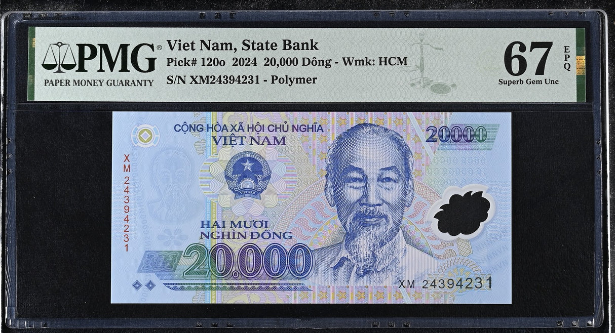 Vietnam 20000 Dong 2024 P 120 o Superb Gem UNC PMG 67 EPQ