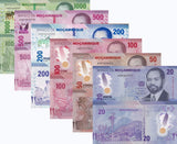 Mozambique set 6 UNC (20 50 100 Polymer) 200 500 1000 Meticais 2024 P 155 - 160