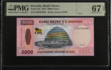 Rwanda 5000 Francs 2024 P 45 a Superb Gem UNC PMG 67 EPQ