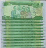 Ethiopia 10 Birr 2012/2020 P 53 UNC Lot 10 Pcs 1/10 Bundle ,Camel, coffee harves