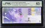 Switzerland 1000 Franken 2006 P 74 c Gem UNC PMG 65 EPQ