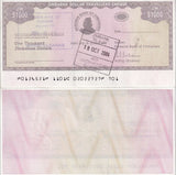 Zimbabwe 1000 Dollars Travellers Cheque ND 2003 P 15 UNC