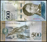 Venezuela 500 Bolivares 2017 P 94 UNC Amazon River dolphins Medanos de Coro