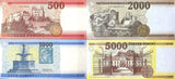 Hungary Set 4 UNC 500 1000 2000 5000 Forint 2020 - 2025 P 202 203 204 205