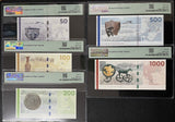 Denmark Set 5; 50 100-1000 Kroner 2012-19 P 65 P 66-69 Gem UNC PMG 64 65 66 EPQ