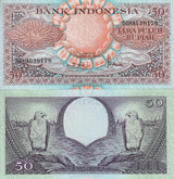 Indonesia 50 Rupiah 1959 P 68 UNC