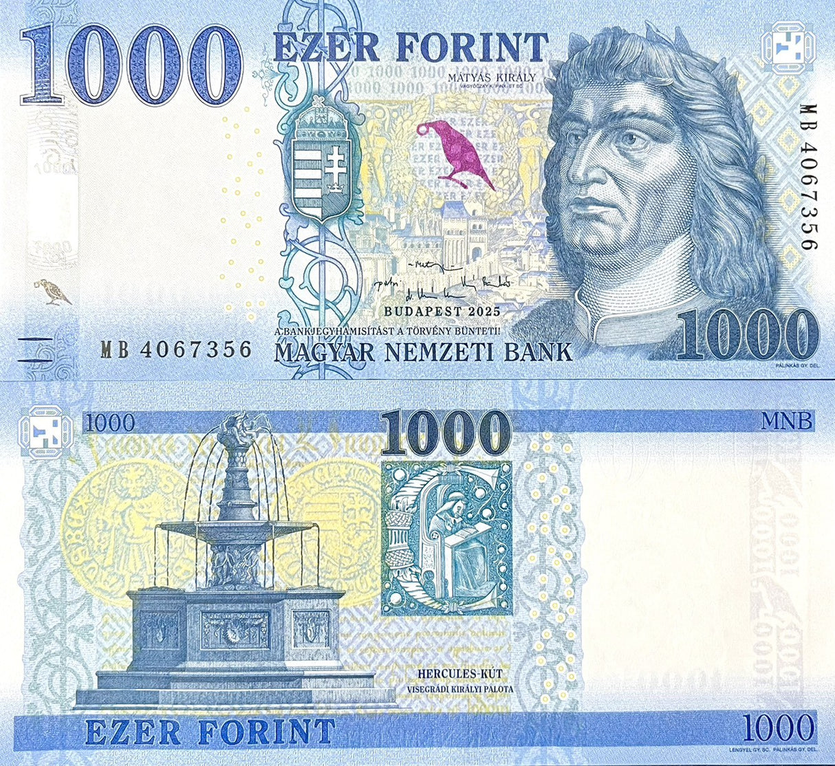 Hungary 1000 Forint 2025 P 203 UNC