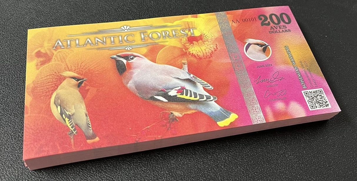 ATLANTIC FOREST 200 AVES DOLLARS BOHEMIAN WAWING 2024 Fantasy Lot 100 Pcs