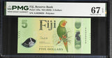 Fiji 5 Dollars ND 2026 P 125 a Superb Gem UNC PMG 67 EPQ