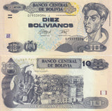 Bolivia 10 Bolivianos 1986/2015 P 243 Series J UNC