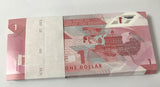 Trinidad & Tobago 1 Dollar 2020/2021 Polymer P 60 UNC Lot 100 Pcs = 1 Bundle