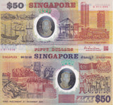 Singapore 50 Dollars ND 1990 P 31 Commemorative Polymer UNC
