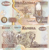 Zambia 500 Kwacha 1992 P 39 b UNC