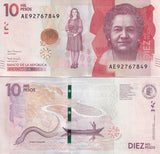 Colombia 10000 Pesos 2017 P 460 c UNC, treefrog , Amazonas , Anaconda