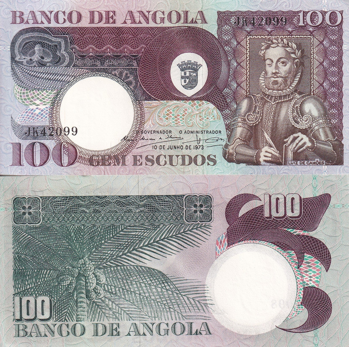 Angola 100 Escudos 1973 P 106 AUnc
