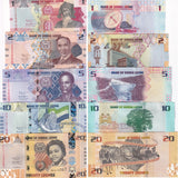 Sierra Leone Set 5 UNC 1 2 5 10 20 Leones 2022 P 34 35 36 37 38 CUT Zero