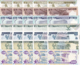 Zambia Set 7 X Lot 5 = 35 UNC 2 5 10 20 100 Kwacha 1980 - 1991 P 24 25 26 27-34