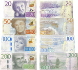 Sweden Set 4 UNC 20 50 100 200 Kronor ND 2015 2016 P 69 P 70 P 71 P 72