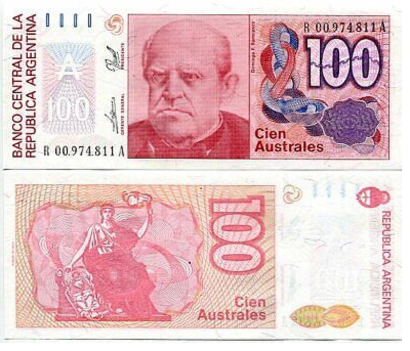Argentina 100 Australes 1985 P 327 R-A Replacement UNC