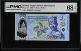 Brunei 1 Brunei Dollar 2024 P 41 a Superb Gem UNC PMG 68 EPQ TOP POP