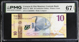 Curacao & Sint Maarten 10 Gulden 2025 P 1 a Superb Gem UNC PMG 67 EPQ PNB