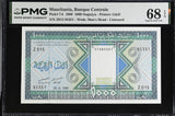 Mauritania 1000 Ouguiya 1989 P 7A Superb Gem UNC PMG 68 EPQ
