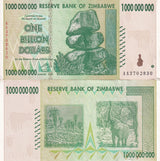 Zimbabwe 1 Billion Dollars 2008 P 83 XF