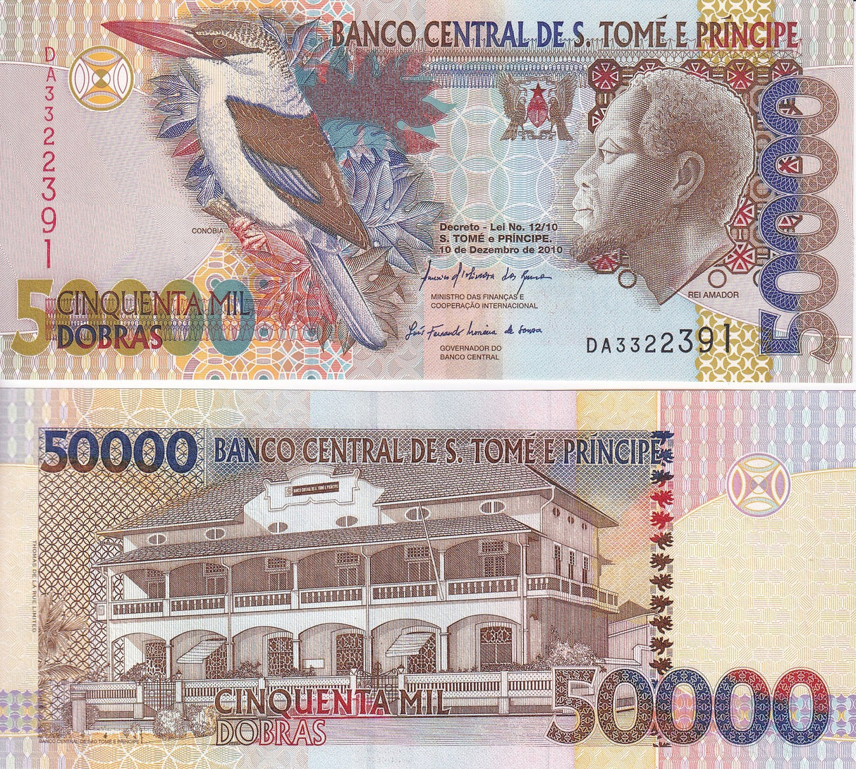 Saint Thomas & Prince 50000 Dobras 2010 P 68 d UNC