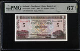Northern Ireland 5 Pounds 2001 P 335 C Superb Gem UNC PMG 67 EPQ TOP POP