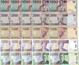Indonesia Set 5 X LOT 5=25 UNC 1000 2000-20000 Rupiah Random Year P 141 - P 151