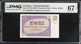 Germany Federal Republic 2 Deutsche Mark ND 1967 P 29 Superb Gem UNC PMG 67 EPQ