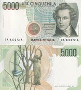 Italy 5000 Lire 1985 P 111 a UNC