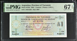 Argentina 1 Austral 1985 P S2703 Superb Gem UNC PMG 67 EPQ