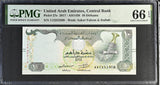 UAE United Arab Emirates 10 Dirhams 2017 P 27 e Gem UNC PMG 66 EPQ