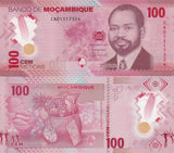 Mozambique set 3 UNC 20 50 100 Met. 2024 Polymer P 155 156 157 LOT 3 SETS 9 Pcs