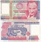 Peru 50000 Intis 1988 P 142 UNC