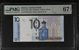 Belarus 10 Rublei 2019 P 38 b Superb Gem UNC PMG 67 EPQ