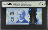 Canada 5 Dollars 2013 P 106 Polymer Macklem Poloz Superb Gem UNC PMG 67 EPQ