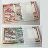 Nepal SET 2 of LOT 100 PCS 1 Bundles; 5 10 Rupees 2020 P 76 77 UNC