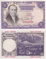 Spain 25 Pesetas 1945 P 130 UNC