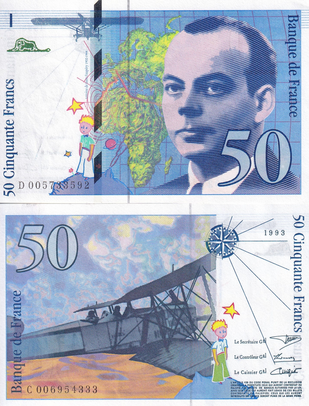 France 50 Francs 1993 P 157 b UNC