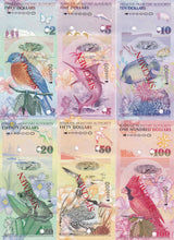 Bermuda set 6 UNC 2 5 10 20 50 100 Dollars 2009 P 57 58 59 60 61 62 SPECIMEN