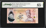 Brunei 10 Brunei Dollars 2024 P 43 a Polymer Gem UNC PMG 65 EPQ
