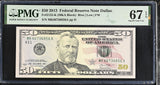 United States 50 Dollars USA 2013 P 542 K Dallas Superb Gem UNC PMG 67 EPQ
