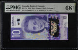 Canada 10 Dollars 2018 P 113 Polymer Wilkins Poloz Superb Gem UNC PMG 68 EPQ
