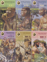 Queen Maud Land Set 6 Human evolution 5 10-100 500 NAIRA Fantasy Cro-Magnon