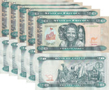 Eritrea 20 Nafka 2012 P 12 UNC LOT 5 PCS,Fieldwork Girls and Camel Tractor Green